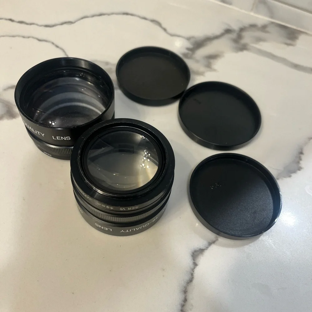 Ambico Japan V-3300 Telephoto 1.5x&Video V-3100 Wide Angle 0.5Case.1 Lid missing